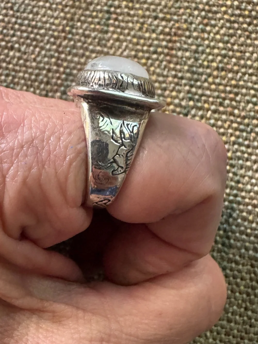 Jesus Maharry Magical Moon Stone Ring Size 8